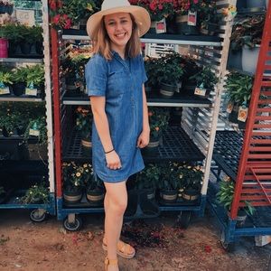 Mini Denim Dress 🌞🌻